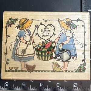 Sisters Of The Heart Rubber Stamp By Sandi Gore Evans 1997 Uptown Rubber Stamps